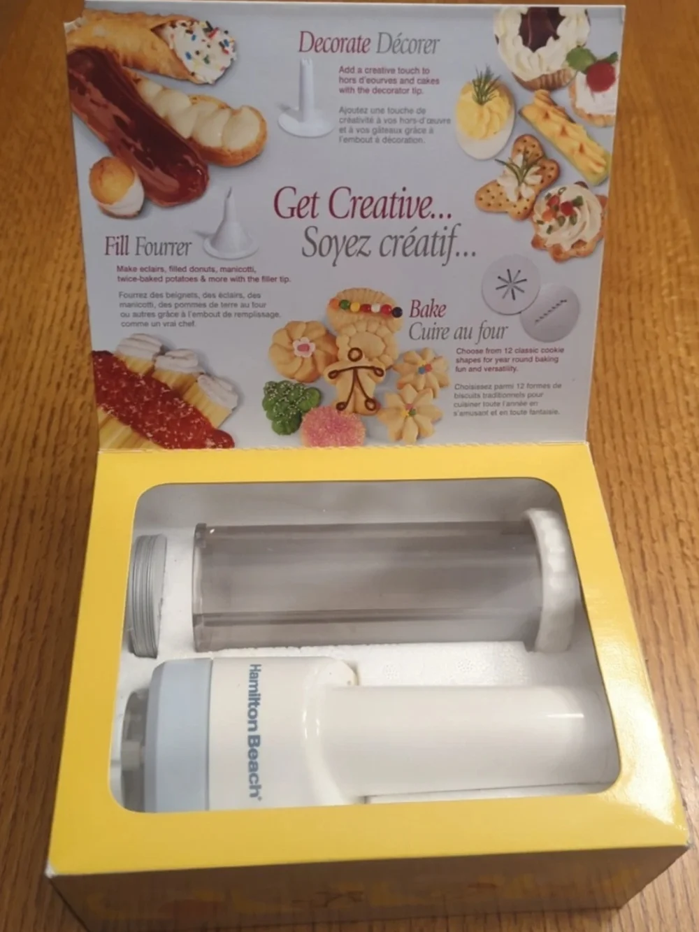 Hamilton Beach 80080 Cordless Cookie Press with Box (Missing 1 Disc & 2 Tips)